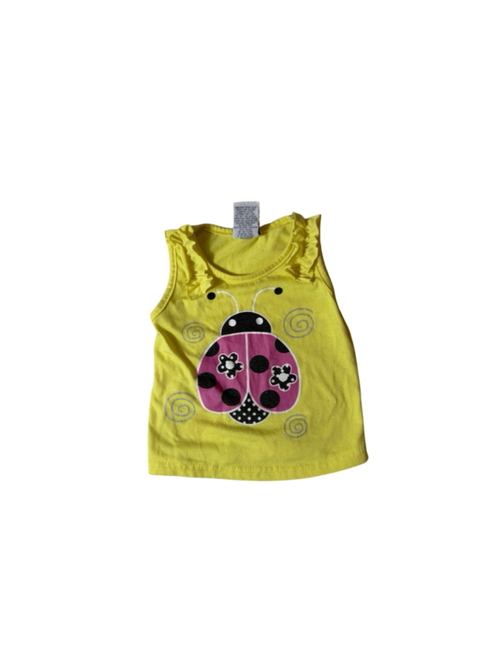 Angel Face Girls 18M Yellow Ladybug Tank Top Ruffle Sleeveless Summer